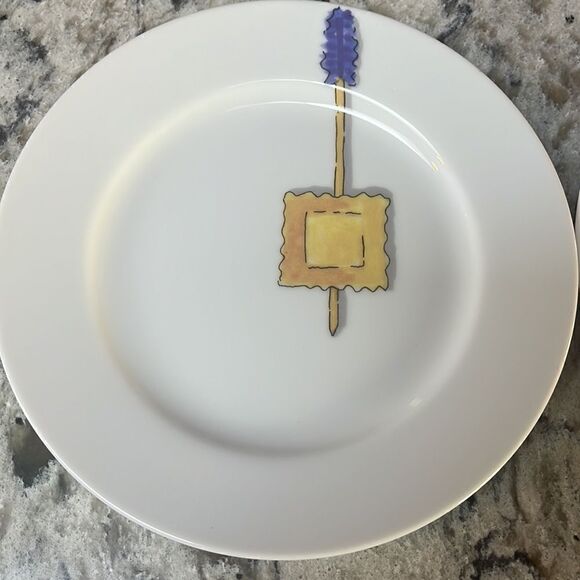 Nancy Green for Crate & Barrel Tidbits Appetizer Plates set of 2 - Picture 3 of 5